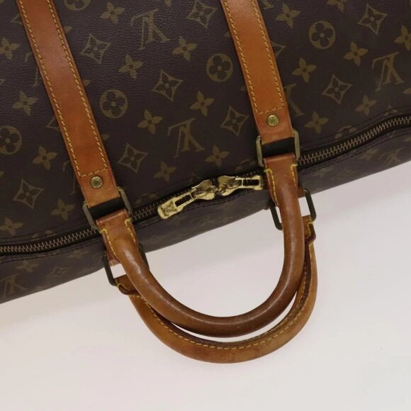 LOUIS VUITTON Monogram Keepall Bandouliere 55 Boston Bag M41414 LV Auth 132834 - Picture 8 of 16